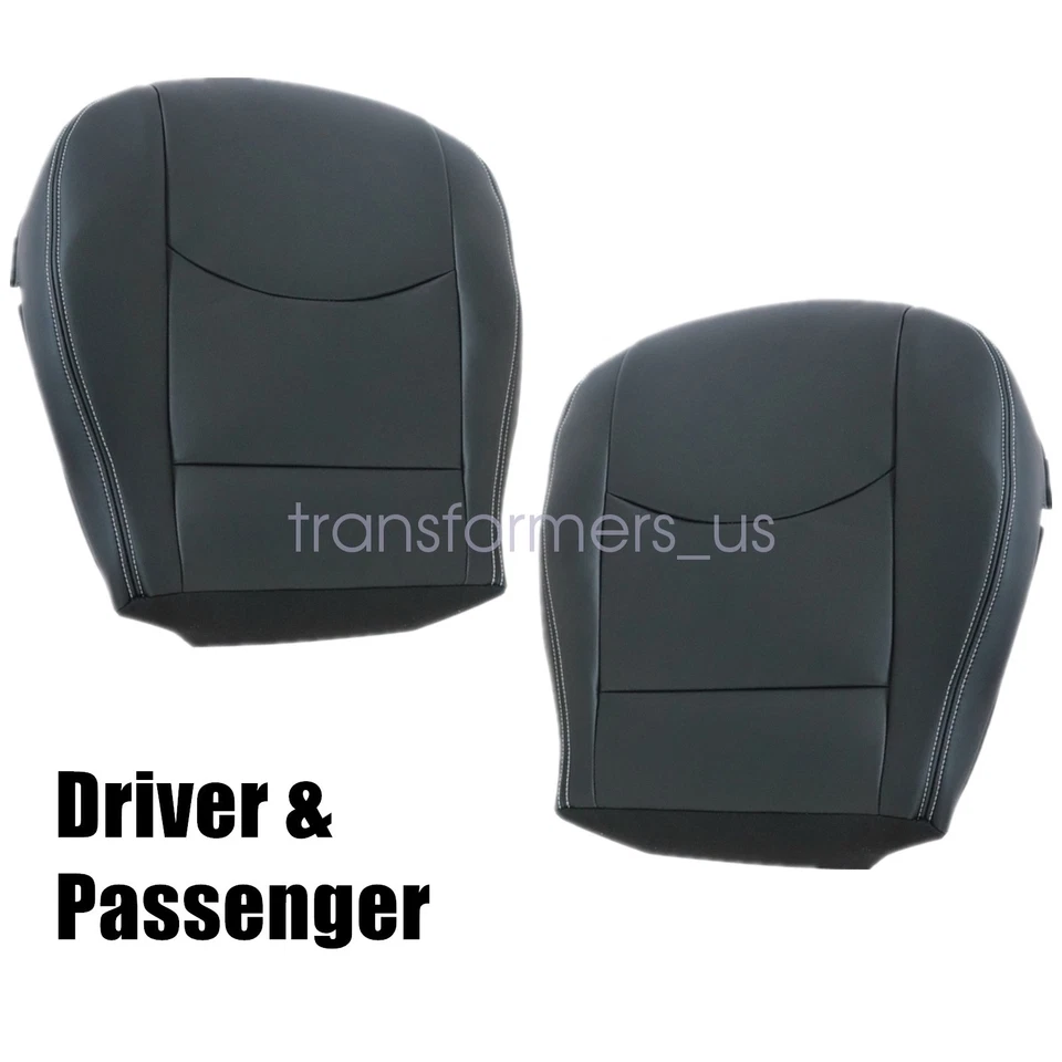 For 2009-2014 Mazda MX-5 Miata Driver+Passenger Bottom Leather Seat Cover Black - Image 2 of 4