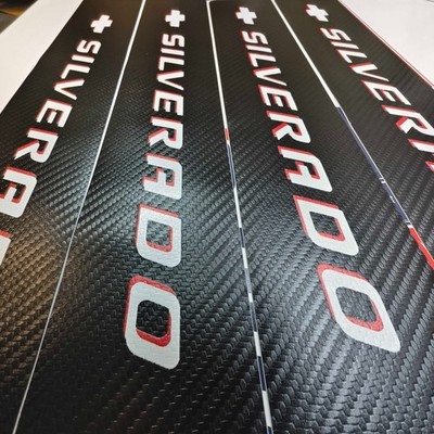 4Pcs Car Threshold Strip Door Plate Sill Scuff Cover for SILVERADO WHITE RED