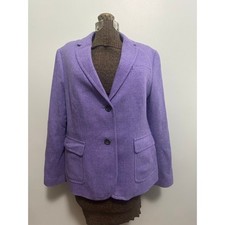 Talbots purple wool blend blazer size 16