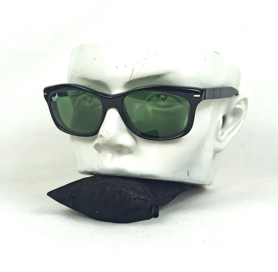 RARE 6602 PERSOL RATTI SUNGLASSES VINTAGE BLACK FRAME ITALY 60s OUTDOORS MEN - Image 2 of 4