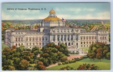 Vintage Postcard Library Of Congress Washington DC