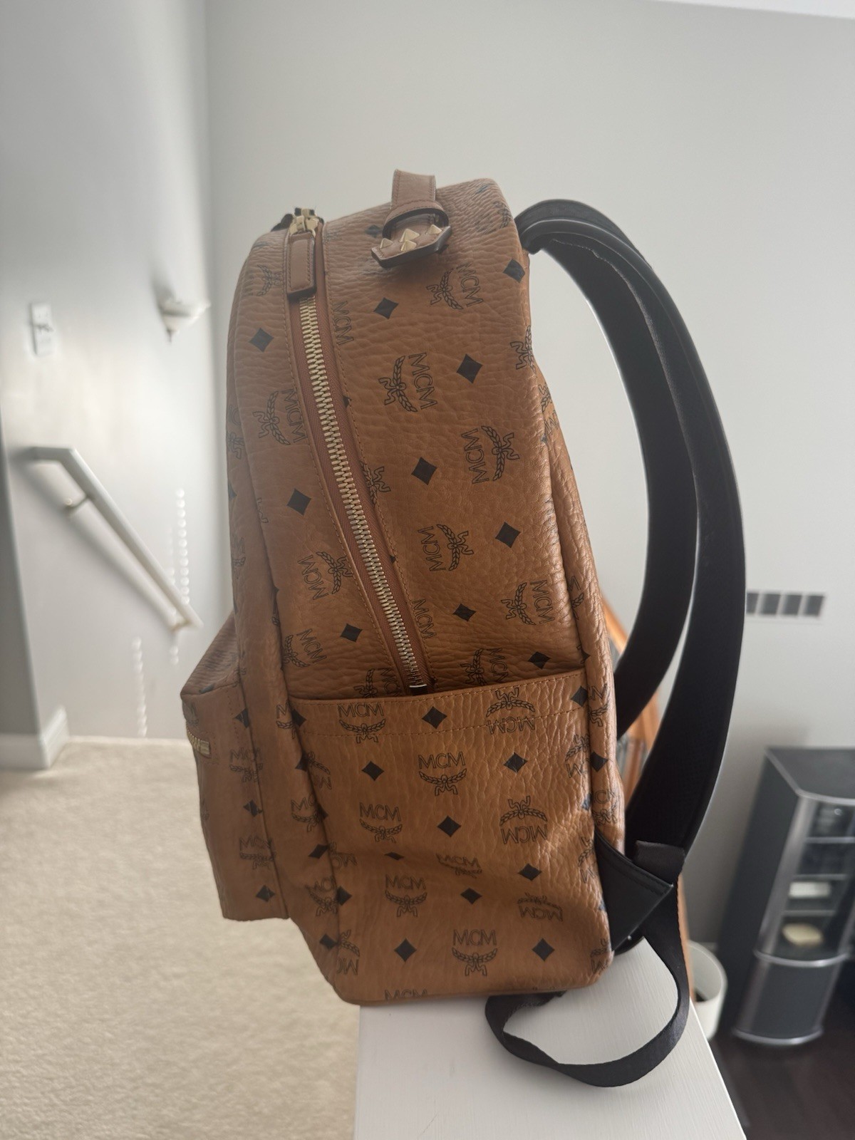 MCM Backpack Extra Large Beige/Brown Leather Men'… - image 2