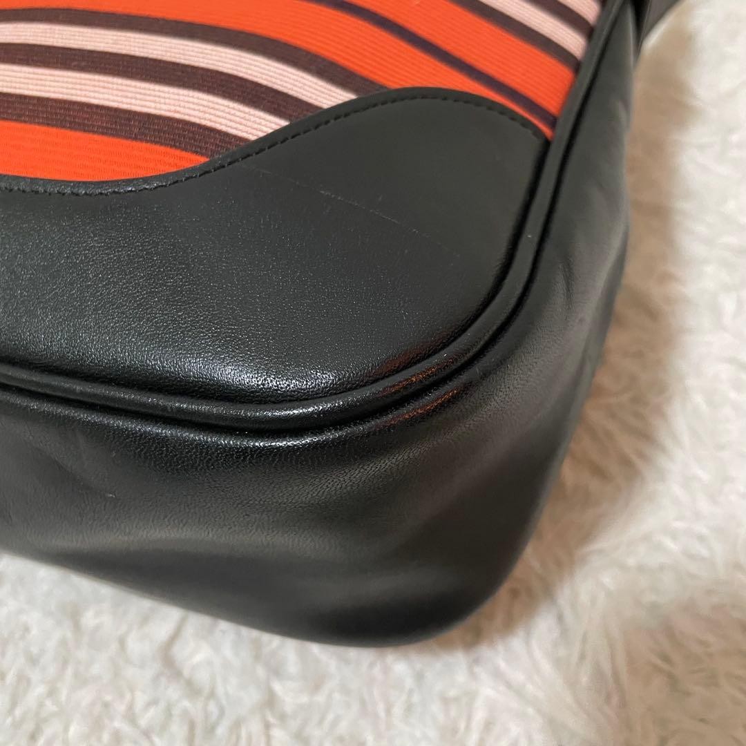 Burberry Blue Label One Shoulder Bag Red Border Canvas Leather Hobo Bag New thumbnail 17