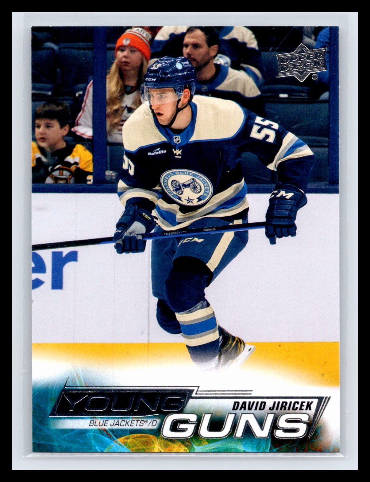 2022-23 Upper Deck #472 David Jiricek YOUNG GUNS Rookie RC Columbus Blue Jackets