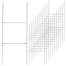 17.5 In. X 7 In. Metal H-Stakes with Heavy Duty Design for 4Mm Corrugated Yard S