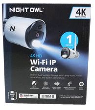 New Night Owl 4K HD Wi-Fi IP Cameras Deterrence Cameras With Two Way Audio NEW 