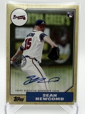 Topps 2017 Update Sean Newcomb RC Auto #87A-SN Atlanta Braves