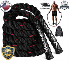 Weighted Jump Rope for Men and Women, 3lb Adult Heavy Skipping Rope, Jum