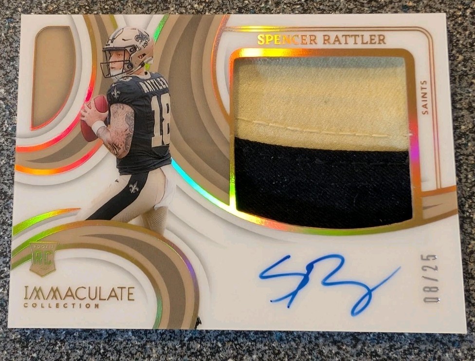 2024 Panini Immaculate Spencer Rattler Rookie Premium Patch Auto GOLD RPA /25