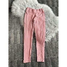 Women's Booty Scrunch Athletic Blush Leggings Size L/XL