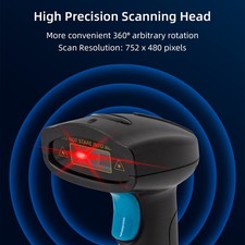 1D/2D Barcode Scanner Handheld USB Wired Bar Code Reader Manual Trigger/Aut KNNN
