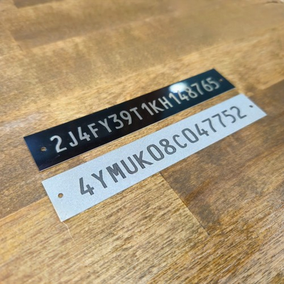 #ad Any SIZE Laser Engraved Serial Data Number Plate Identification Tag # $13.99
