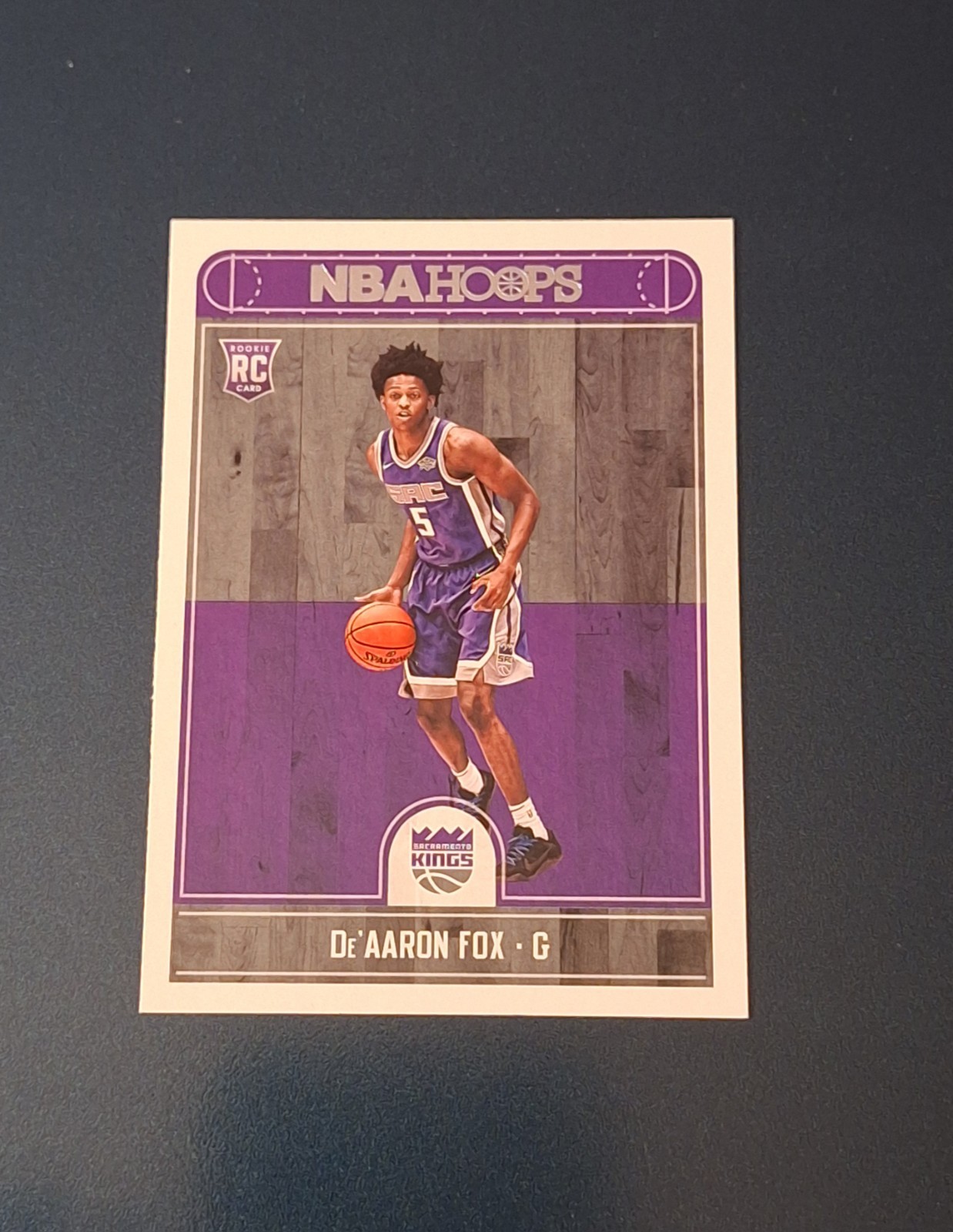 De'Aaron Fox 2017-18 Panini NBA Hoops Rookie Card #255 RC San Antonio Spurs