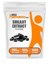 BulkSupplements.com Shilajt Extract Powder  Fulvic Acid Supplement 500 Grams