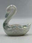 Fenton Swan Figurine 5th Anniversary Artist Signed Hand Painted Glass,  4x4