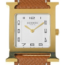 Hermes H watch HH1.510 white unisex used Wristwatch Quartz Stainless 5