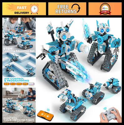 STEM RC Robot Building Kit 5-in-1, 408PCS DIY Engineering Blocks, Remote Control