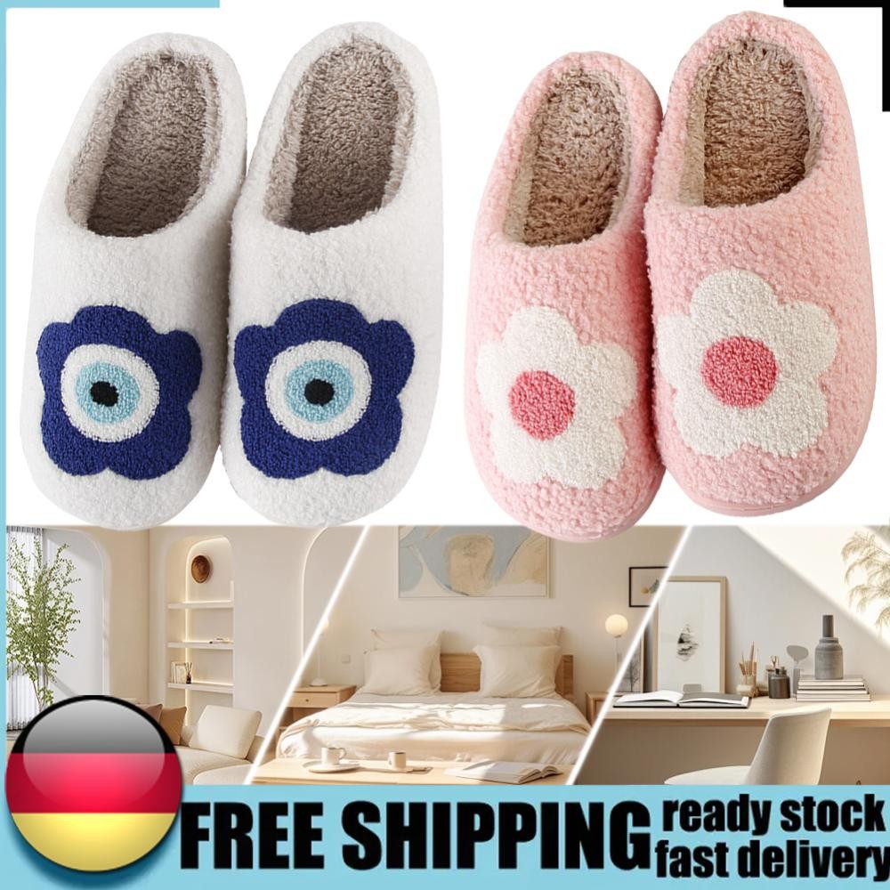 APL Pantofole con fiori in peluche punta chiusa comode antiscivolo per autunno inverno