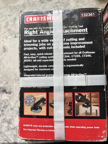 Craftsman 932361 - Right Angle Attachment w/ Wheels for Craftsman All in One NIB - Picture 3 of 4