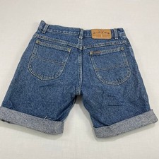 Vintage 90s Lee Riders Rolled Cuff Shorts size 29" x 6" Medium Wash Retro