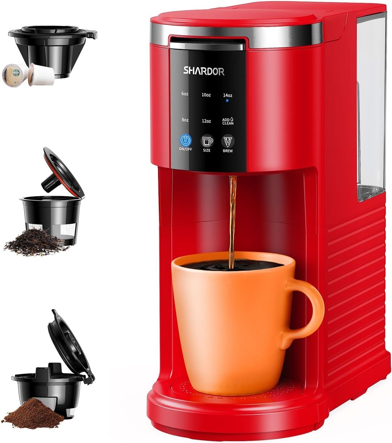 SHARDOR 3 in 1 Coffee Maker, K Cup ith Ground Coffee & Teas