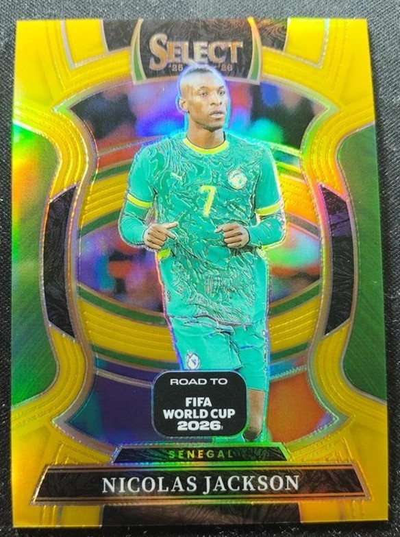 Nicolas Jackson 2025-26 Panini Select Road To Fifa World Cup Terrace Gold /10
