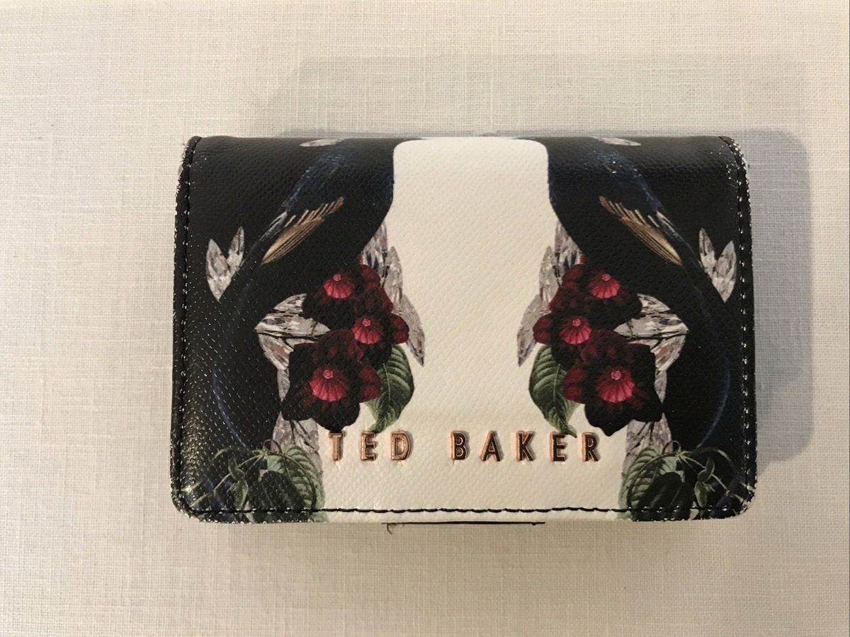 NWOT Rare Ted Baker Bobble Mirrored Bird & Floral Black  display picture 1
