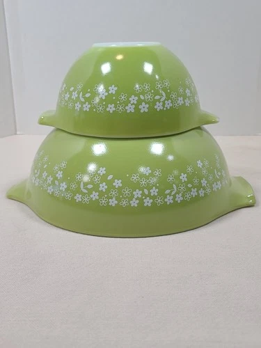 Pyrex Spring Blossom Crazy Daisy Cinderella Mixing Bowls  #443 441