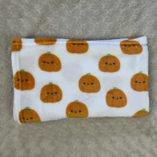 Parent's Choice Halloween Pumpkins Baby Blanket Orange White Soft Lovey
