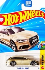 HOT WHEELS SILVER 17 AUDI RS 6 AVANT 68 HW EURO FACTORY SEALED CARD 2/10 NEW