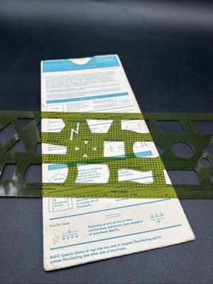 Vintage IBM Flowcharting Template GX20-8020-1 U/M 010 Drafting Engineer