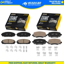 Akebono ProACT Front Rear Ceramic Brake Pads Kit for Cherokee Dual Piston or BRG