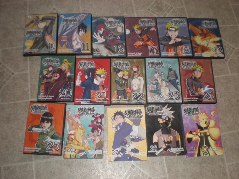Naruto Shippuden Lot Uncut Sets 10 & 11 16-29 Episodes 113-140 & 193-374 DVD