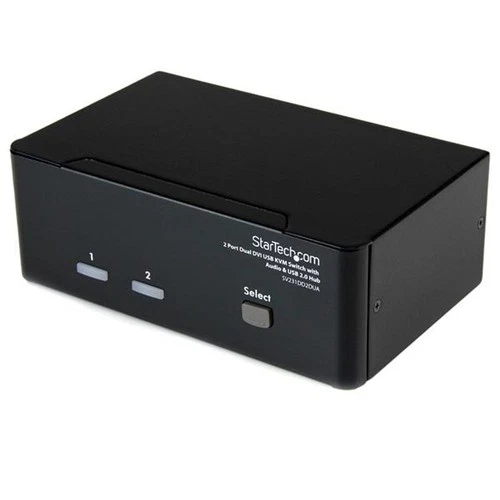 StarTech.com 2 Port Dual DVI USB KVM Switch with Audio & USB 2.0 Hub 2048 x 1536