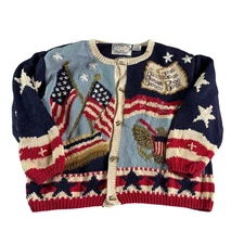 Eagle's Eye Collectibles Vintage Women's sz Large Button Up Sweater Cardigan 