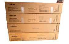 Brand New Toshiba T-FC727U Toners, Complete Set, Black, Yellow, Magenta, Cyan