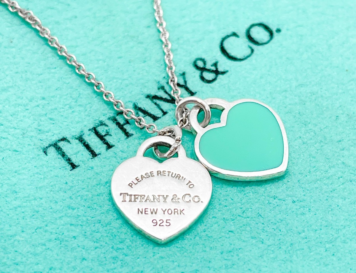 Tiffany & Co. Return to Tiffany Mini Blue Double Heart Pendant