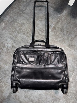 Tumi Alpha 3 10''x17.5''x15.5'' 4 Wheeled Laptop Case / Briefcase Black 117158-1041
