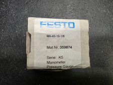 Festo MA-40-10-1/8 Pressure Gauge 1-1/2in 0-145psi 1/8in Npt - NIB, 359874