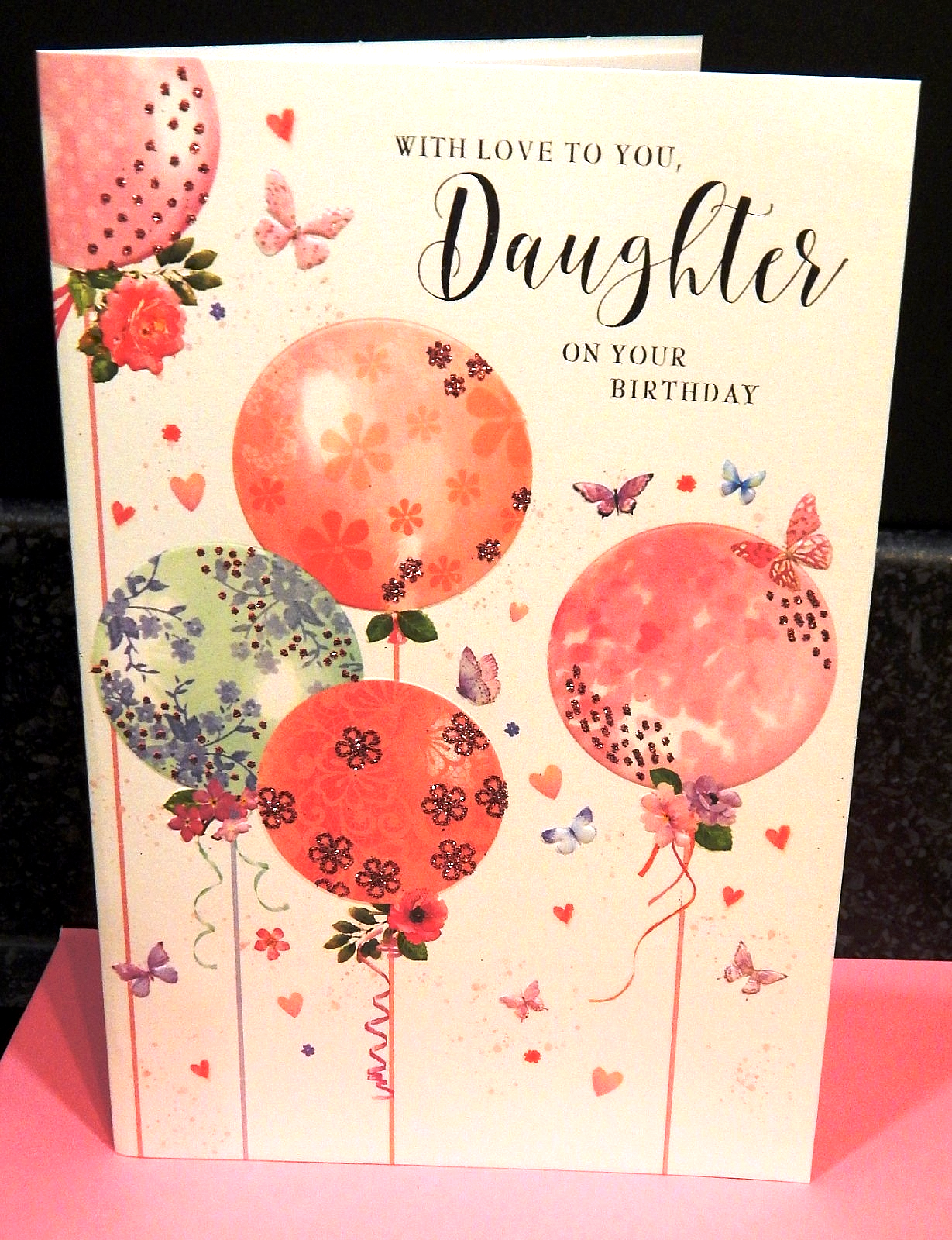 Daughter Birthday Card, Lovely Verse Design Inside Birthday Card Daughter  9""x6""