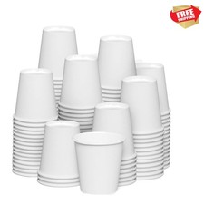 3 oz. - 600 Count White Small Paper Cups, Disposable Mini Bathroom Mouthwash ...