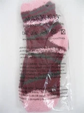 Mary Kay Womens Cozy Fuzzy Comfortable Socks One Size 1 PR Pink Striped NEW