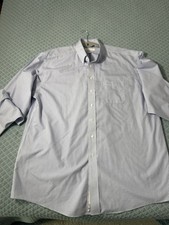 Roundtree Yorke Gold Label Men's Slim Fit Non-Iron Dress Shirt Size 17/35