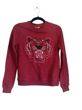 NWT Kenzo Paris Tiger Classic Crewneck Sweatshirt Burgundy Red Size XS jb 