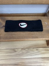 CLASSIC Nike SWOOSH HEADBAND BLACK WHITE RED ONE Size Fits MOST Unisex