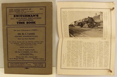 #ad NORTHERN PACIFIC RAILWAY Switchmans Employee TIME BOOK #x27;29 Train Railroad OREGON $44.10