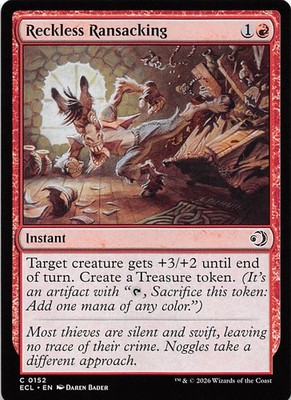 Reckless Ransacking 152 Lorwyn Eclipsed Magic the Gathering