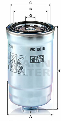 MANN-FILTER WK 8019/1 – Filtre à Carburant De Qualité Premium Pour Kia Cee'd, Soul, Rio, Hyundai I30, Ix35 Et +