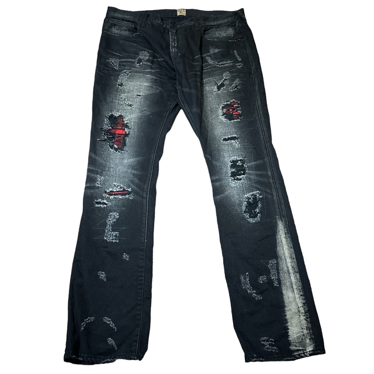 PRPS Demon Jeans Mens 40 Black Distressed Denim