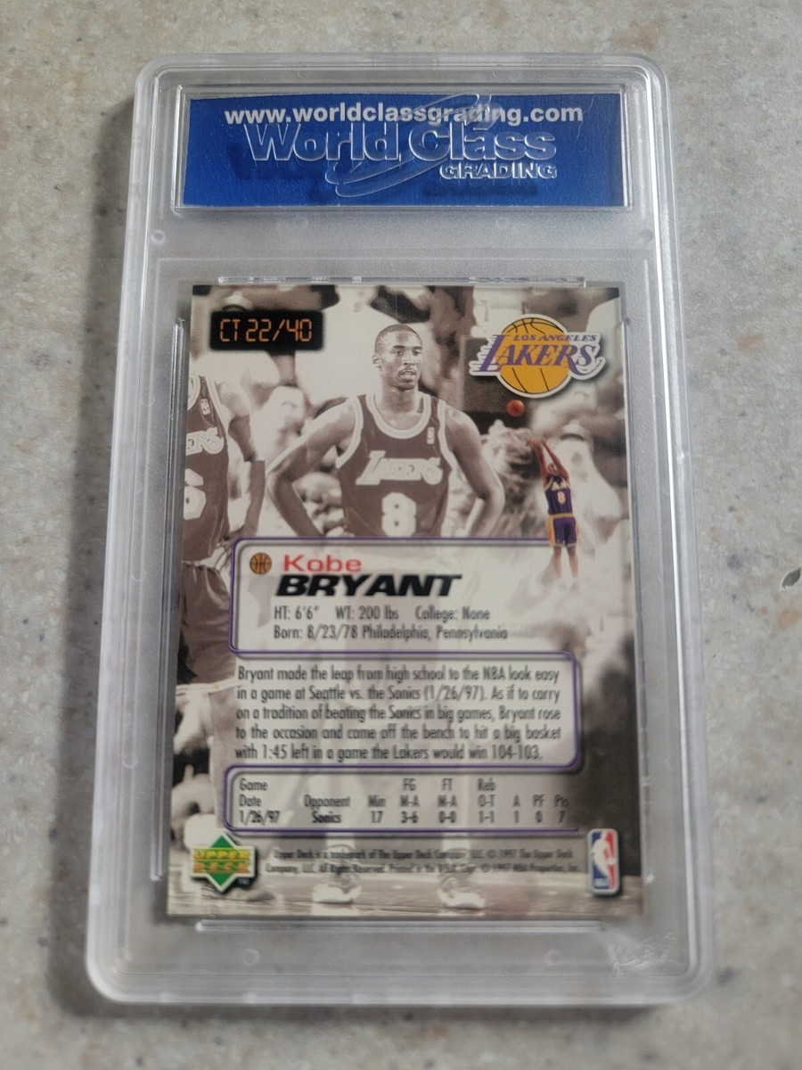 Kobe Bryant 1997-98 Upper Deck Nestle Crunch Time Gem Mint 10 Los